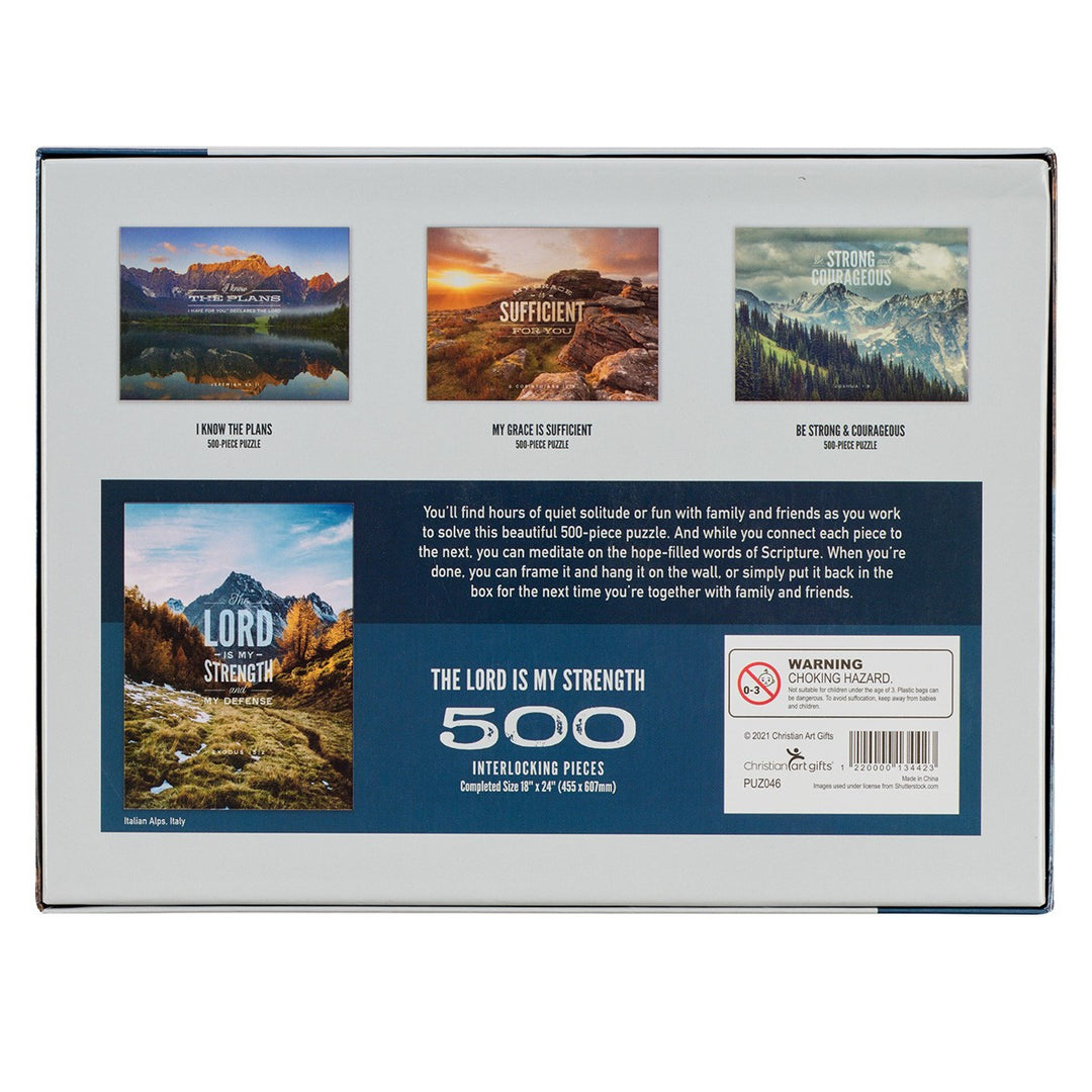Strength &amp; Defense Mountain Top 500-piece Jigsaw Puzzle - Exodus 15:2