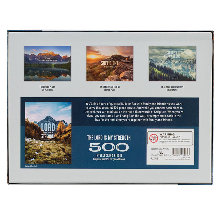 Strength &amp; Defense Mountain Top 500-piece Jigsaw Puzzle - Exodus 15:2