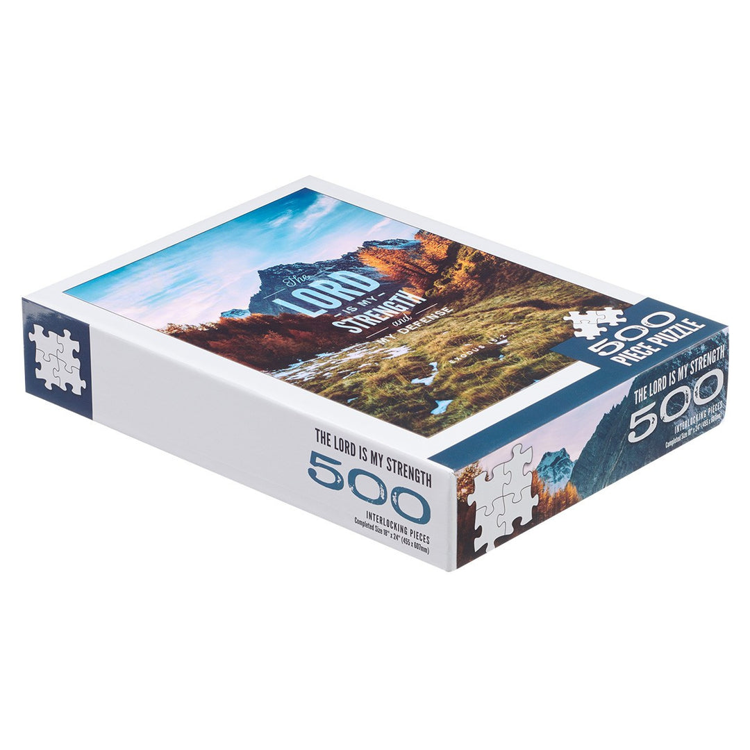 Strength &amp; Defense Mountain Top 500-piece Jigsaw Puzzle - Exodus 15:2