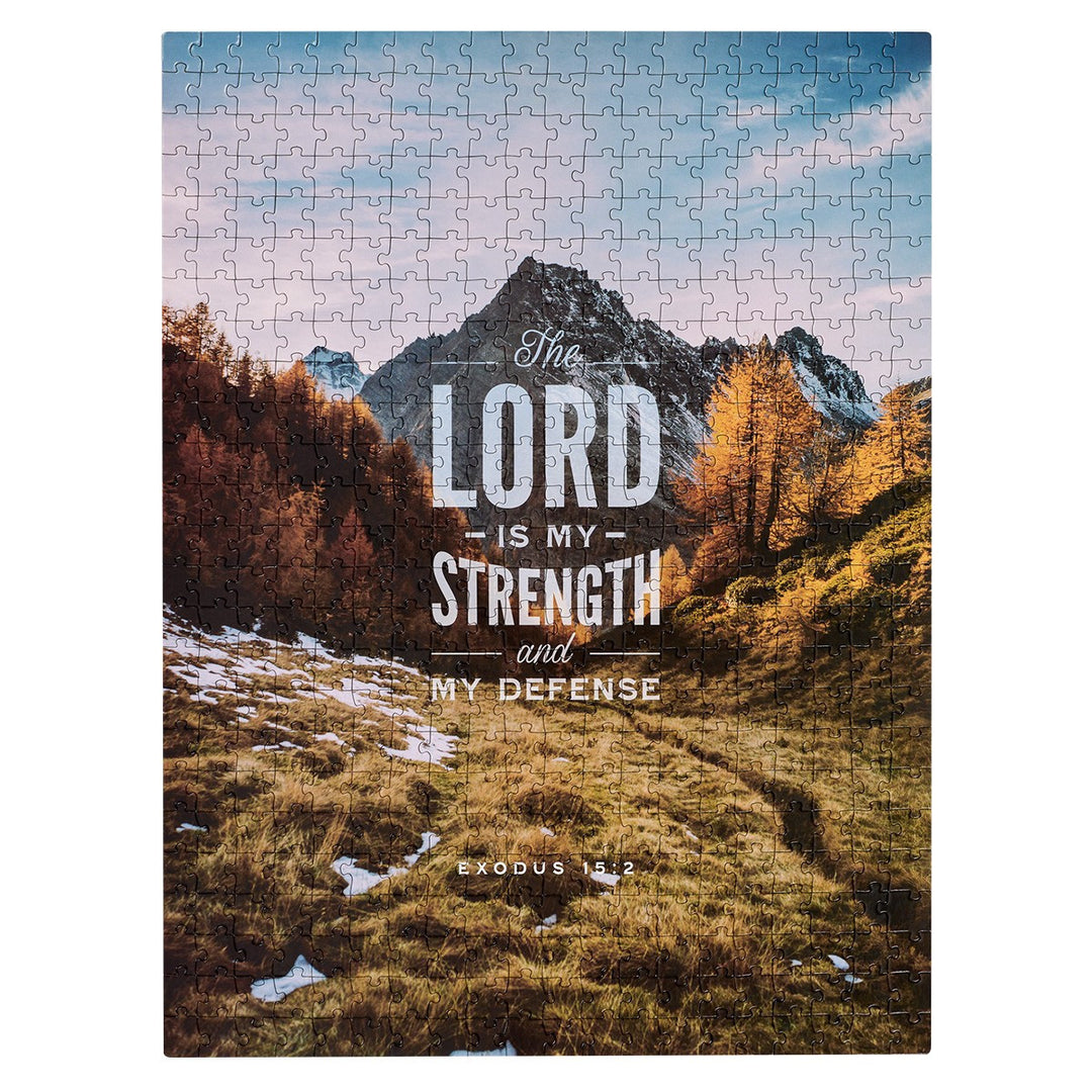Strength &amp; Defense Mountain Top 500-piece Jigsaw Puzzle - Exodus 15:2