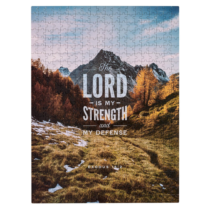 Strength &amp; Defense Mountain Top 500-piece Jigsaw Puzzle - Exodus 15:2