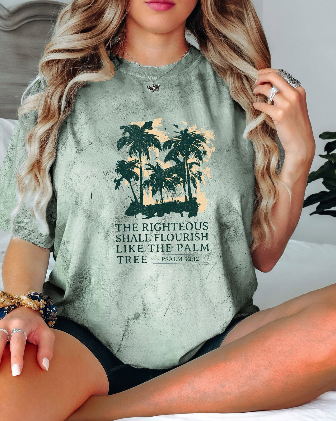 Palm Tree Christian Comfort Colors T-Shirt, Faith Beach Gift
