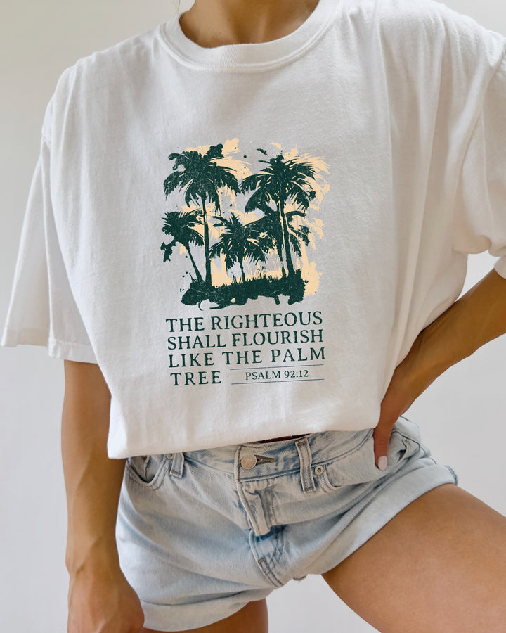 Palm Tree Christian Comfort Colors T-Shirt, Faith Beach Gift