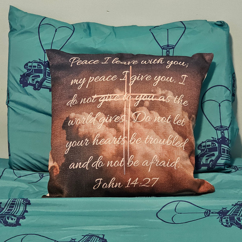 Peace I leave with you Square Pillow