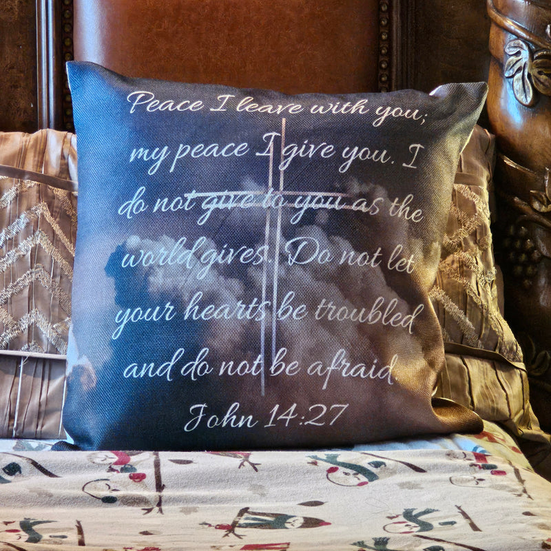 Peace I leave with you Square Pillow