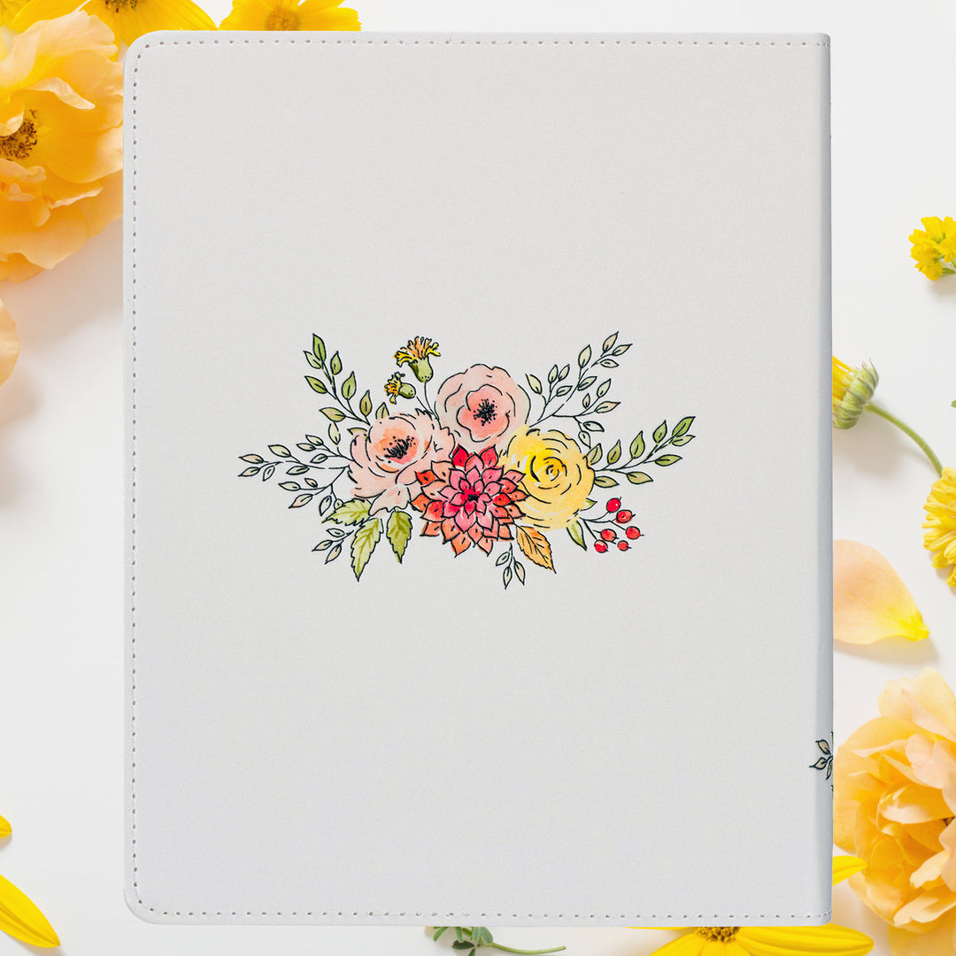 Pearlized White Faux Leather KJV My Creative Bible