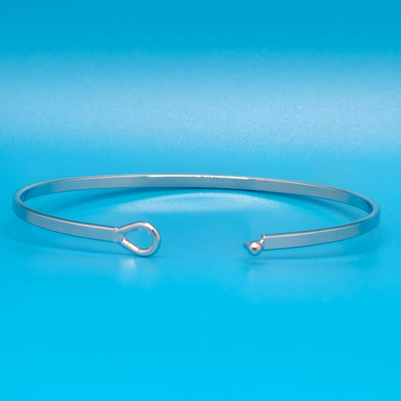 PRAY CONTINUALLY Inspirational Message Bracelet Positive Message Engraved Thin Bangle - Jewelry