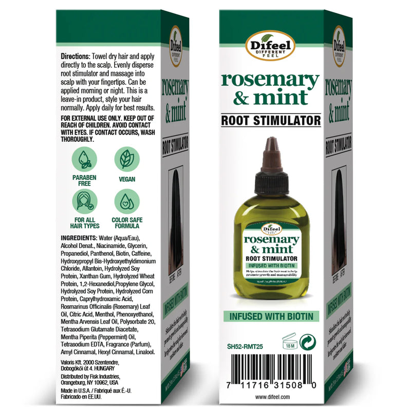 Difeel Rosemary and Mint Premium Hair Oil with Biotin 2.5 oz.