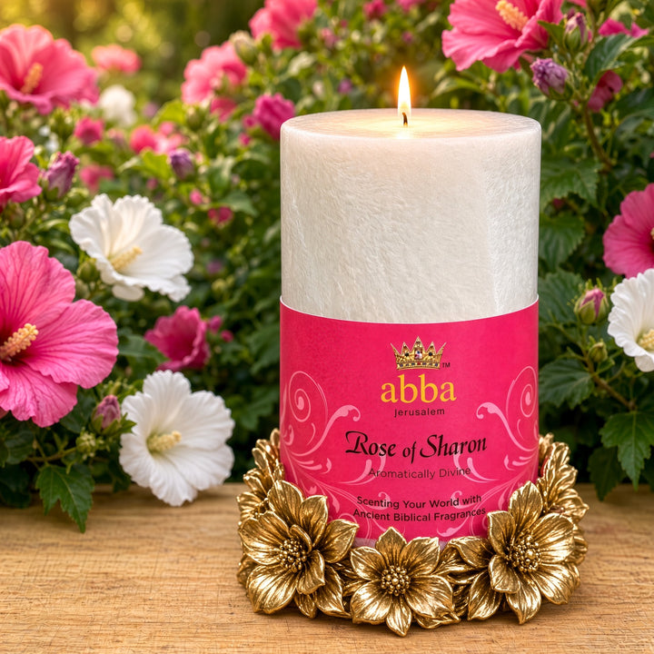 Rose of Sharon Pillar Candle
