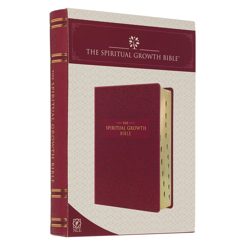 Berry Faux Leather Spiritual Growth Bible