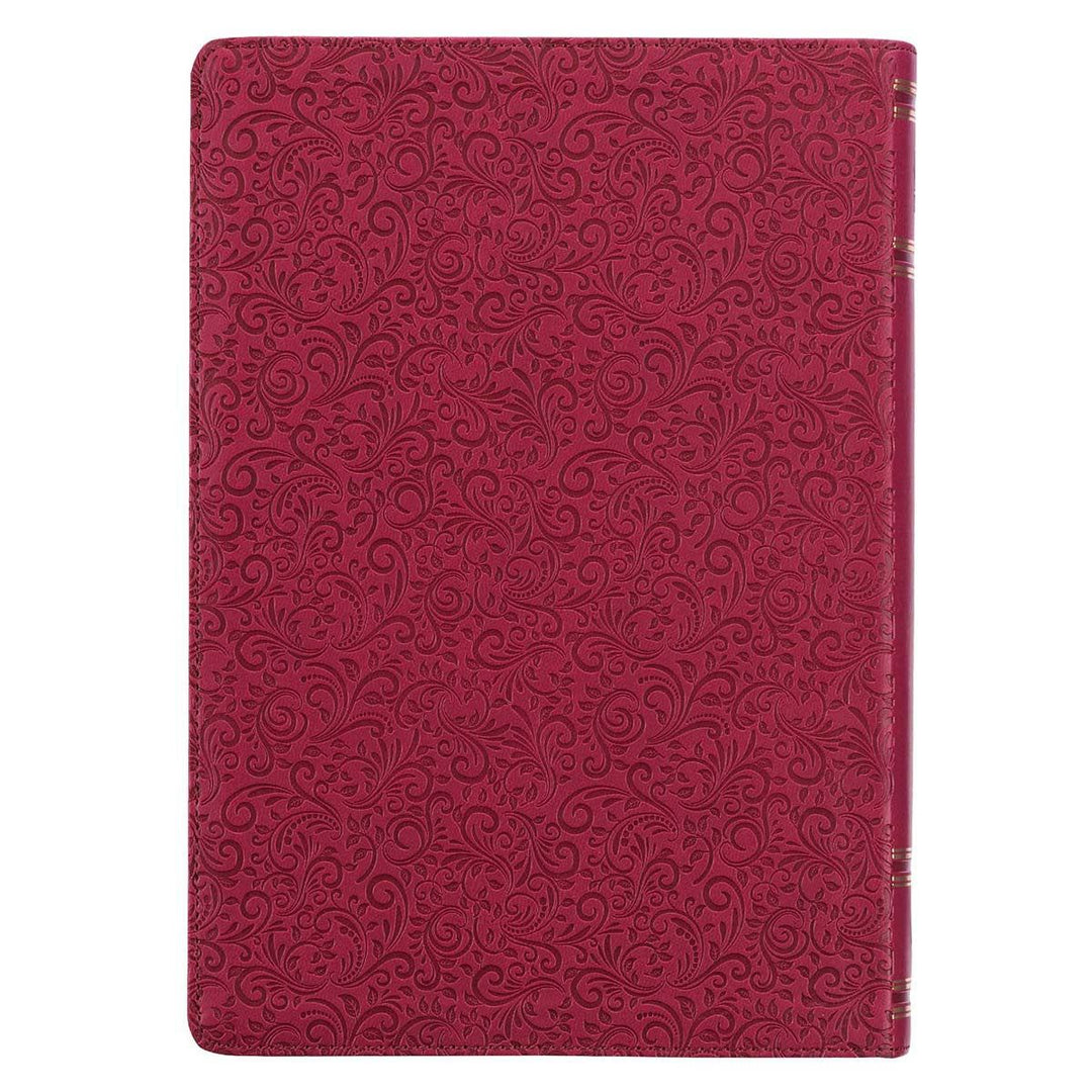 Berry Faux Leather Spiritual Growth Bible