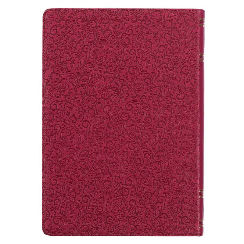 Berry Faux Leather Spiritual Growth Bible