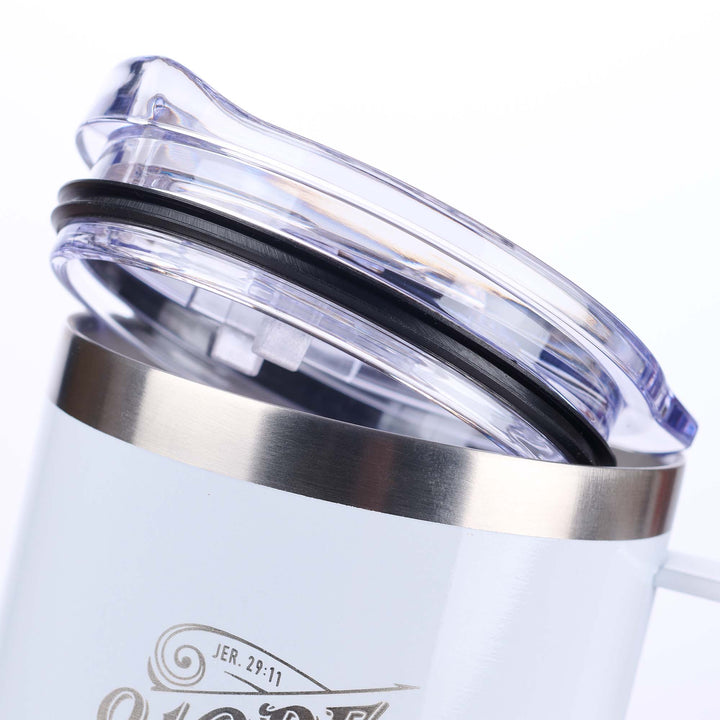Hope and a Future White Camp-style Stainless Steel Mug - Jeremiah 29:11 - Mug