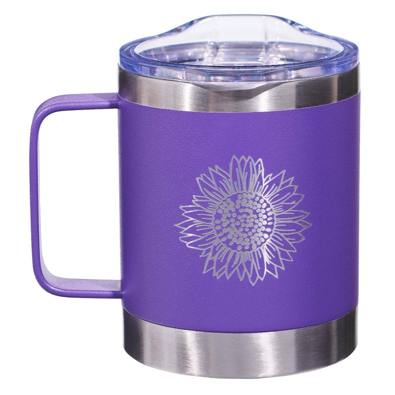 Strength & Dignity Purple Camp-style Stainless Steel Mug - Proverbs 31:25 - Mug