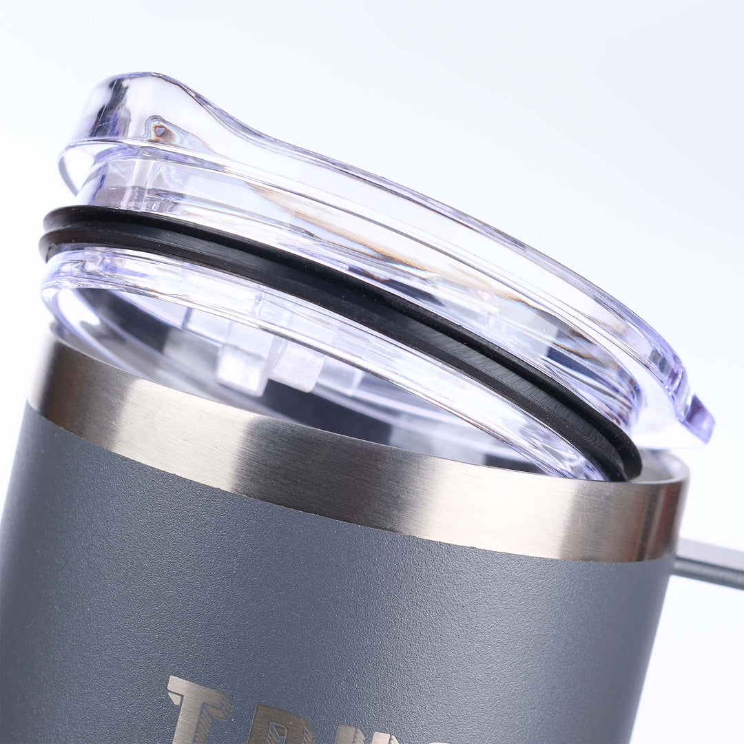 Trust the LORD Cool Gray Camp-style Stainless Steel Mug - Proverbs 3:5 - Mug