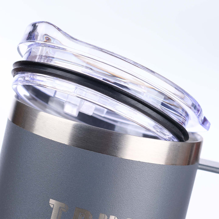 Trust the LORD Cool Gray Camp-style Stainless Steel Mug - Proverbs 3:5 - Mug