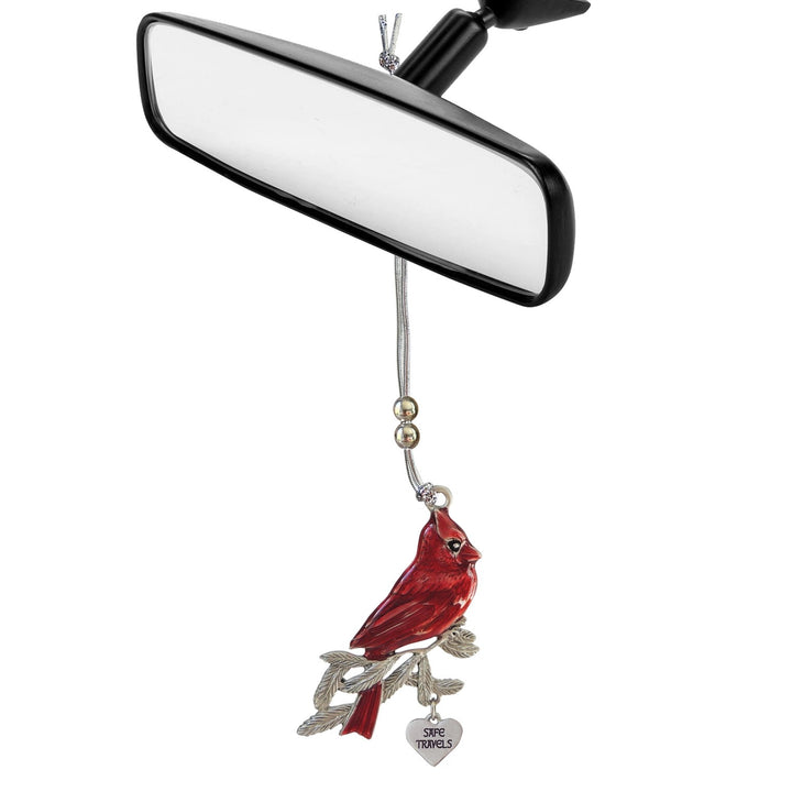 Cardinal Car Charm - SAFE TRAVELS