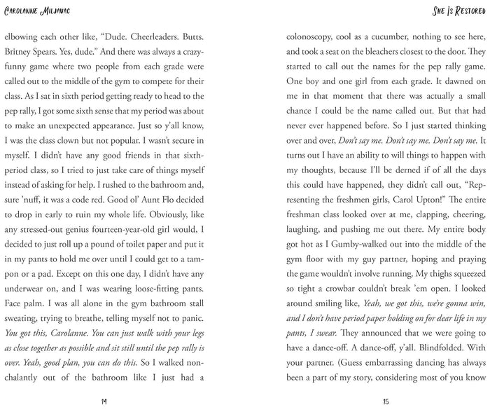 She Laughs: Choosing Faith over Fear Paperback by Carolanne Miljavac