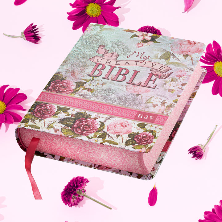 Silky Floral Printed KJV My Creative Bible