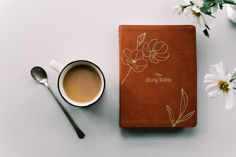 The Holy Bible: The Barbour Simplified KJV Bible Promise Book Edition [Chestnut Floral]
