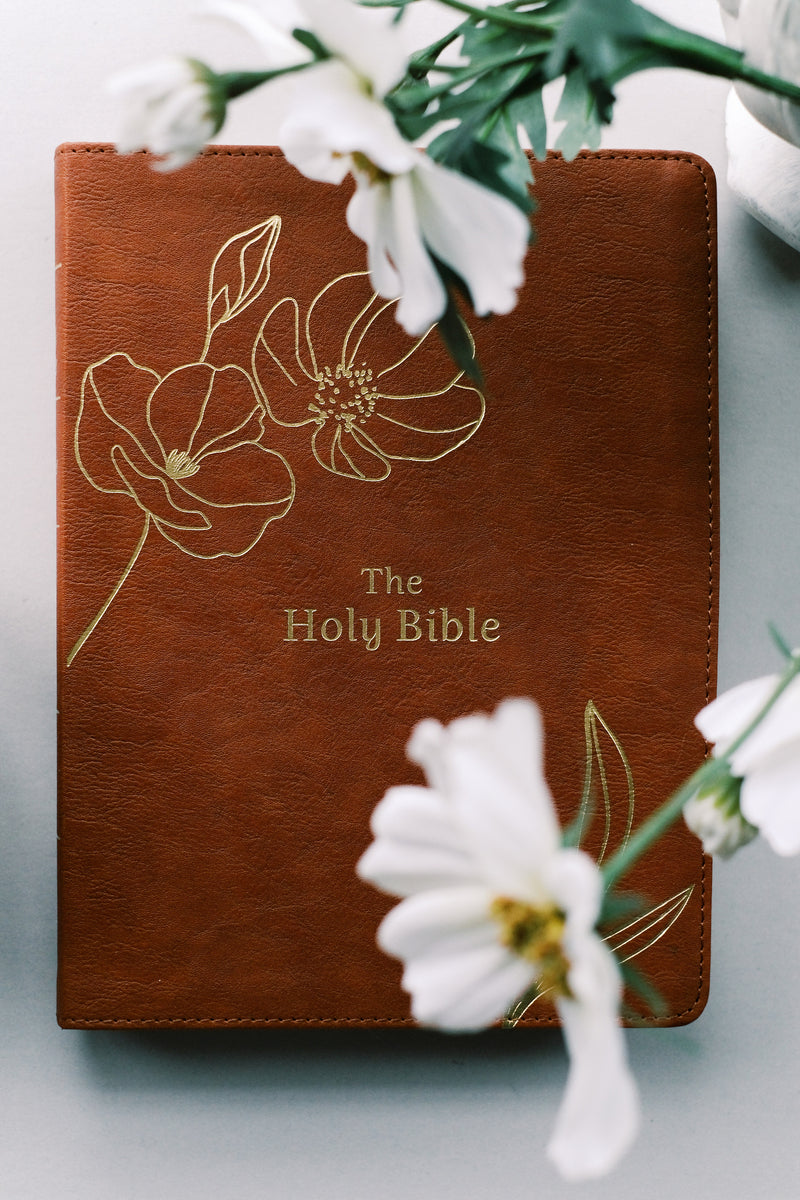 The Holy Bible: The Barbour Simplified KJV Bible Promise Book Edition [Chestnut Floral]