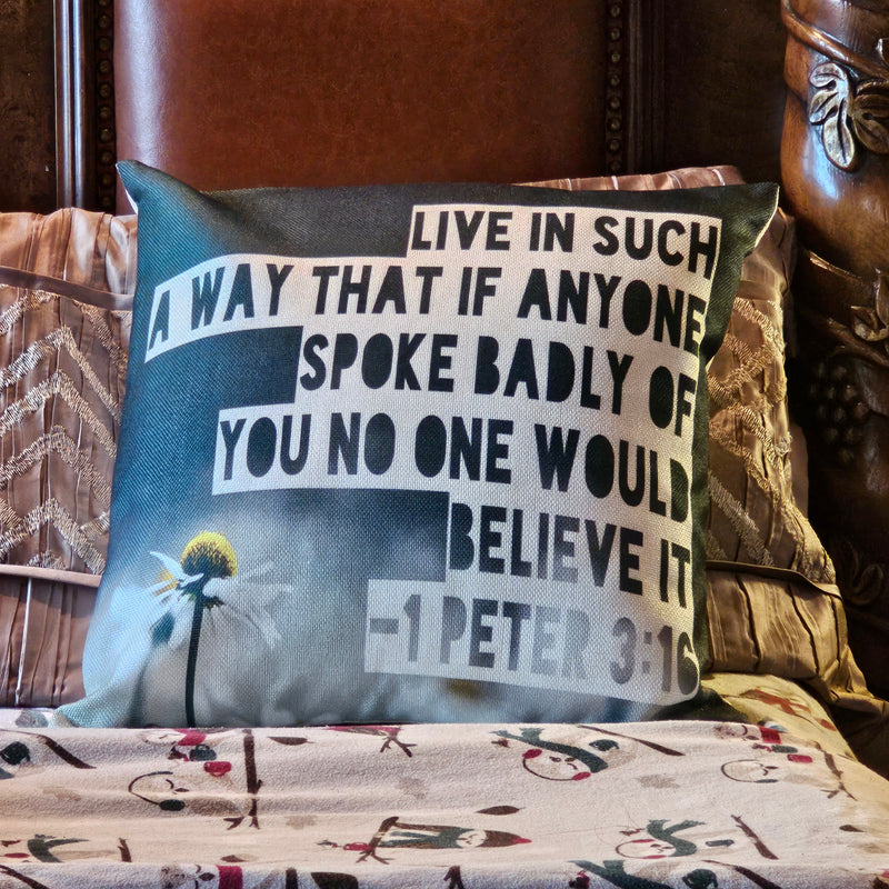 Live in such a way Square Pillow