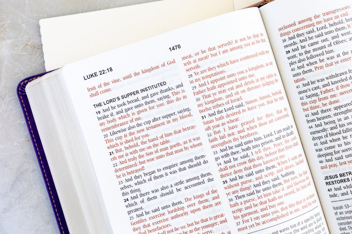 The KJV Study Bible - Large Print [Violet Floret]