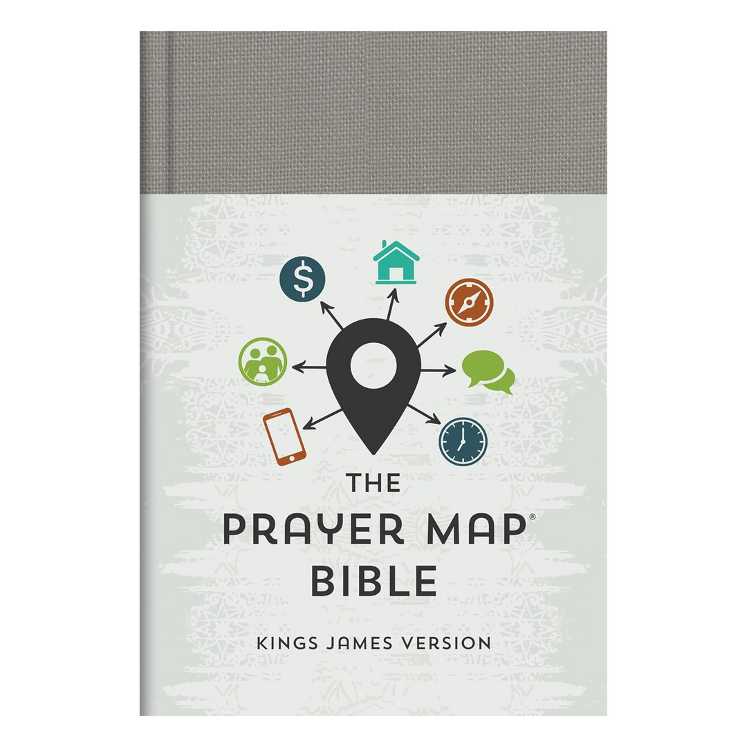 The KJV Prayer Map Bible [Gray Weave]