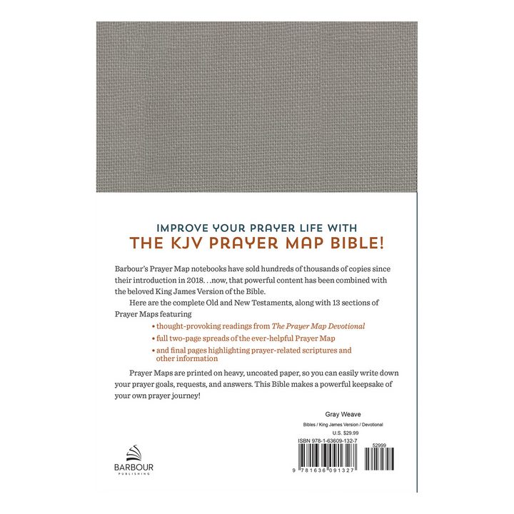 The KJV Prayer Map Bible [Gray Weave]