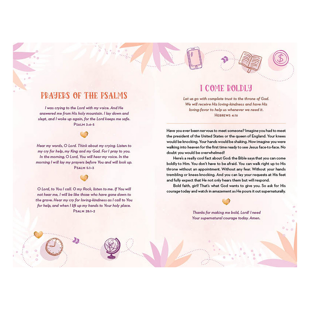 The Prayer Map Bible for Teen Girls NLV [Coral Dandelions]