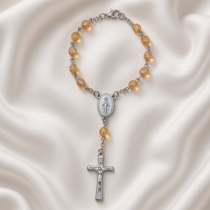 Topaz bead - Car Rosary