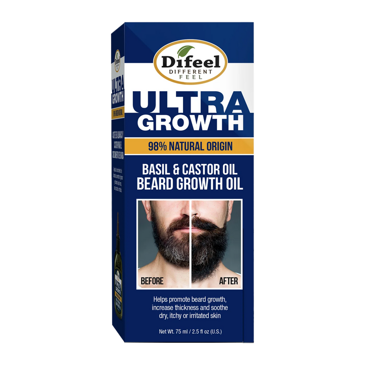 Difeel MENS Ultra Growth Basil and Castor Beard Oil 2.5 oz.