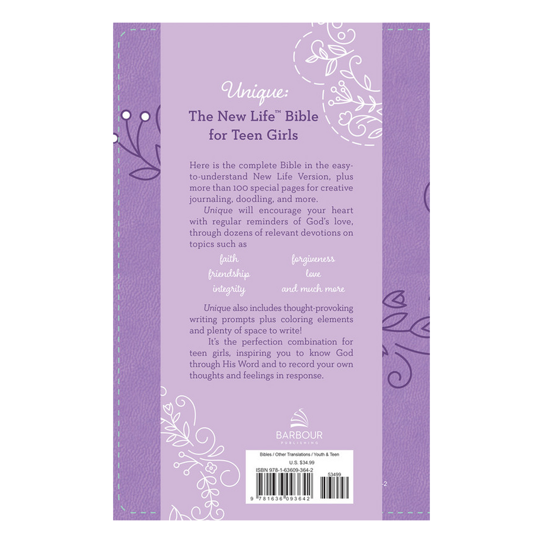 Unique: The New Life Bible for Teen Girls