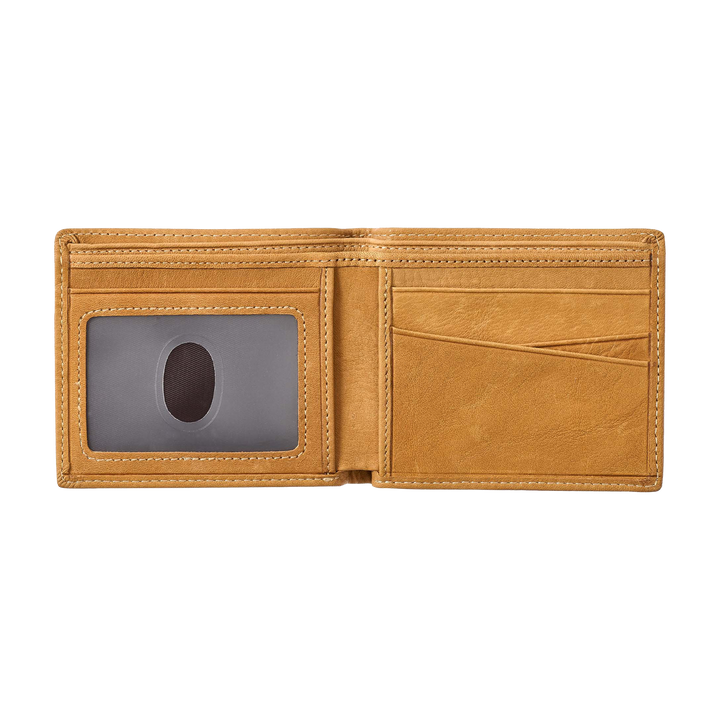 Genuine Leather Wallet for Men and Dads with Scripture Jeremiah 29:11 RIFD Blocking Multi-purpose Slots Credit Card Holders Quality Classic Saddle Tan Leather Bifold Wallet for Men