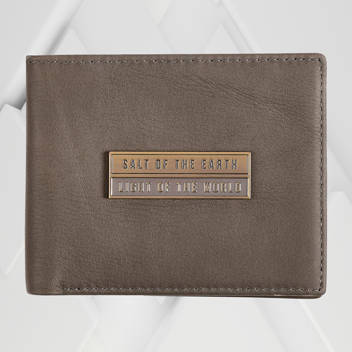 Salt Of The Earth Gray Genuine Leather Wallet