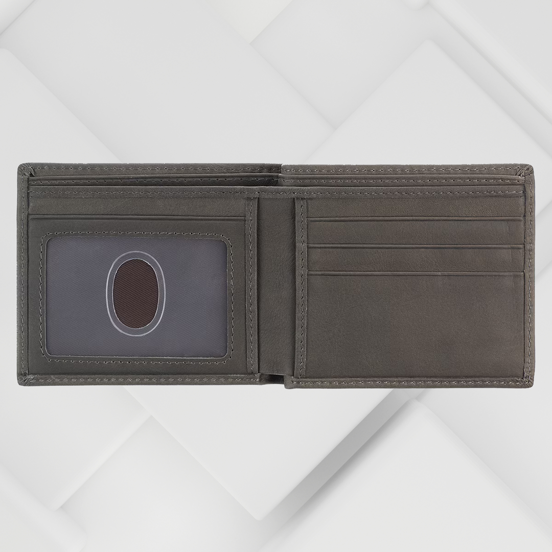Salt Of The Earth Gray Genuine Leather Wallet