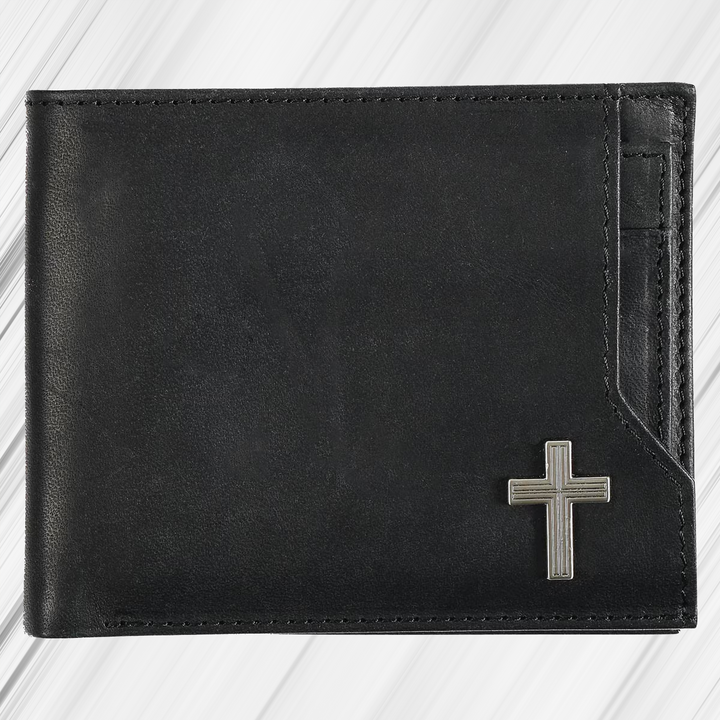 Silver Cross Black Genuine Leather Wallet