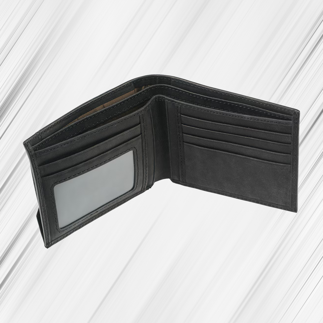 Silver Cross Black Genuine Leather Wallet