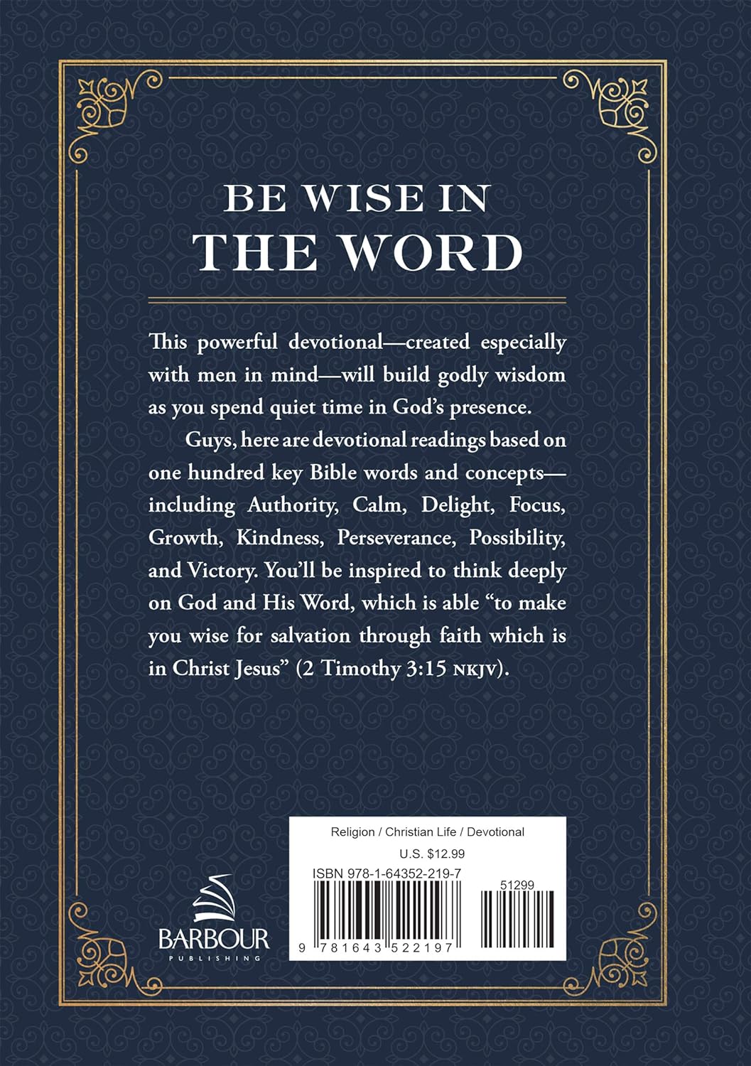 Wise in the Word: Devotions for Men Hardcover - Men&