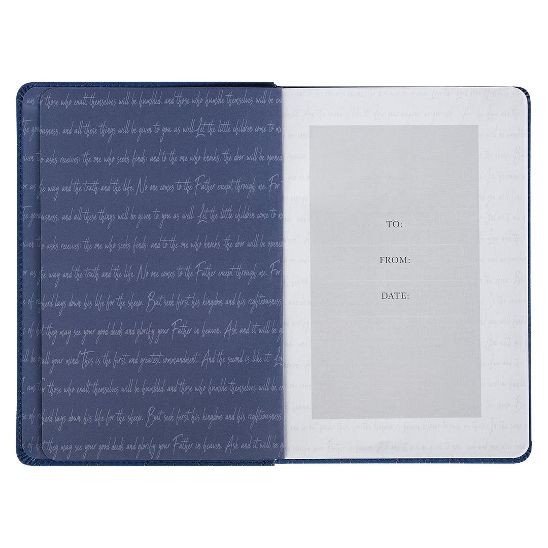 Words of Jesus for Daily Living Blue Faux Leather Devotional