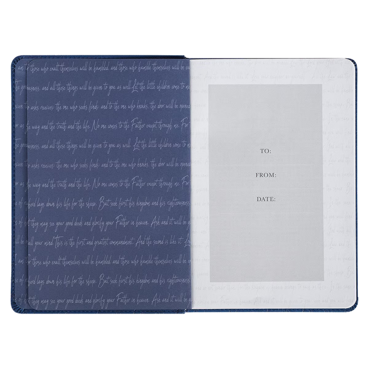 Words of Jesus for Daily Living Blue Faux Leather Devotional