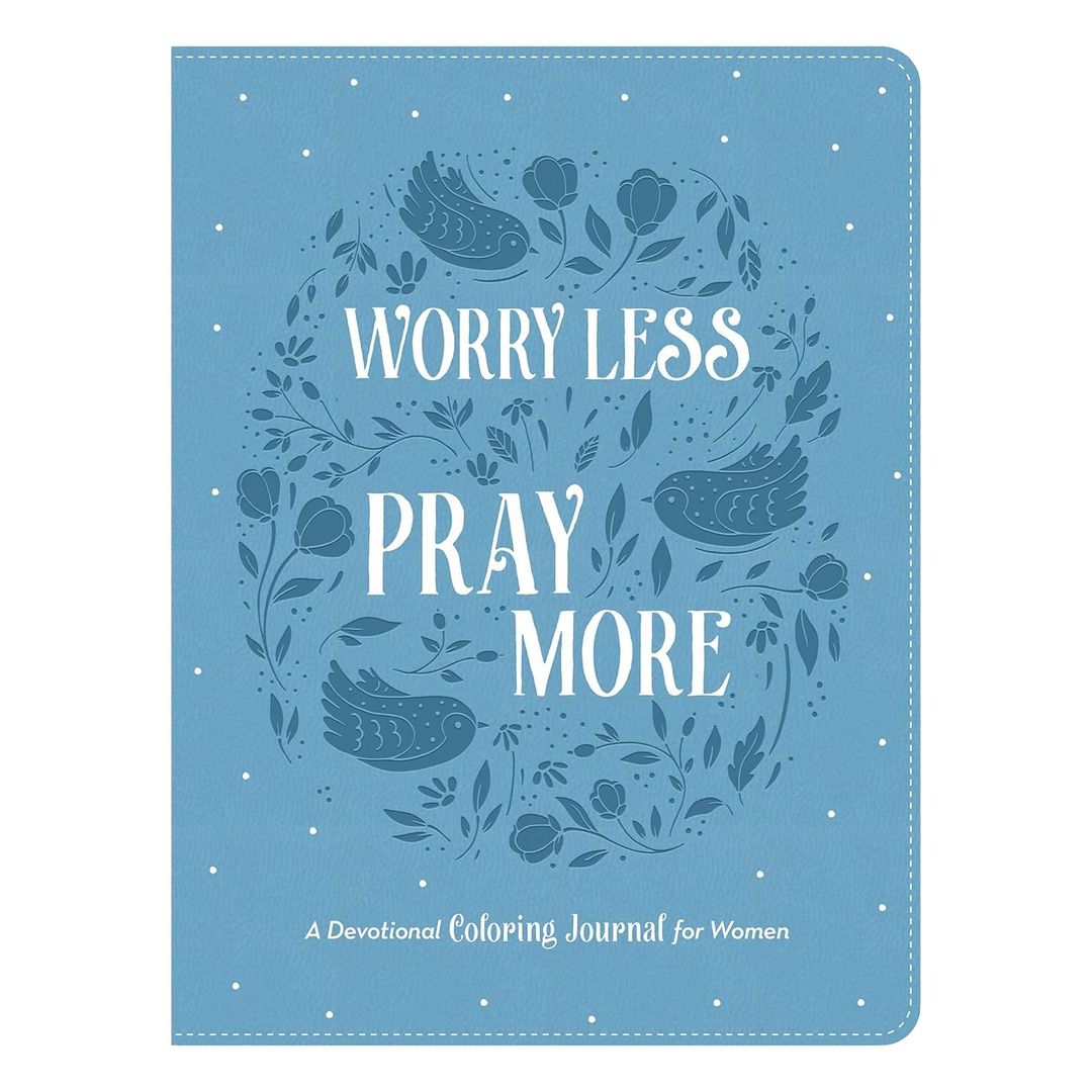 Worry Less, Pray More: A Devotional Coloring Journal for Women Imitation Leather