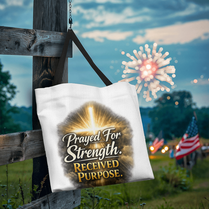 Prayed For Strength Christian Tote Bag