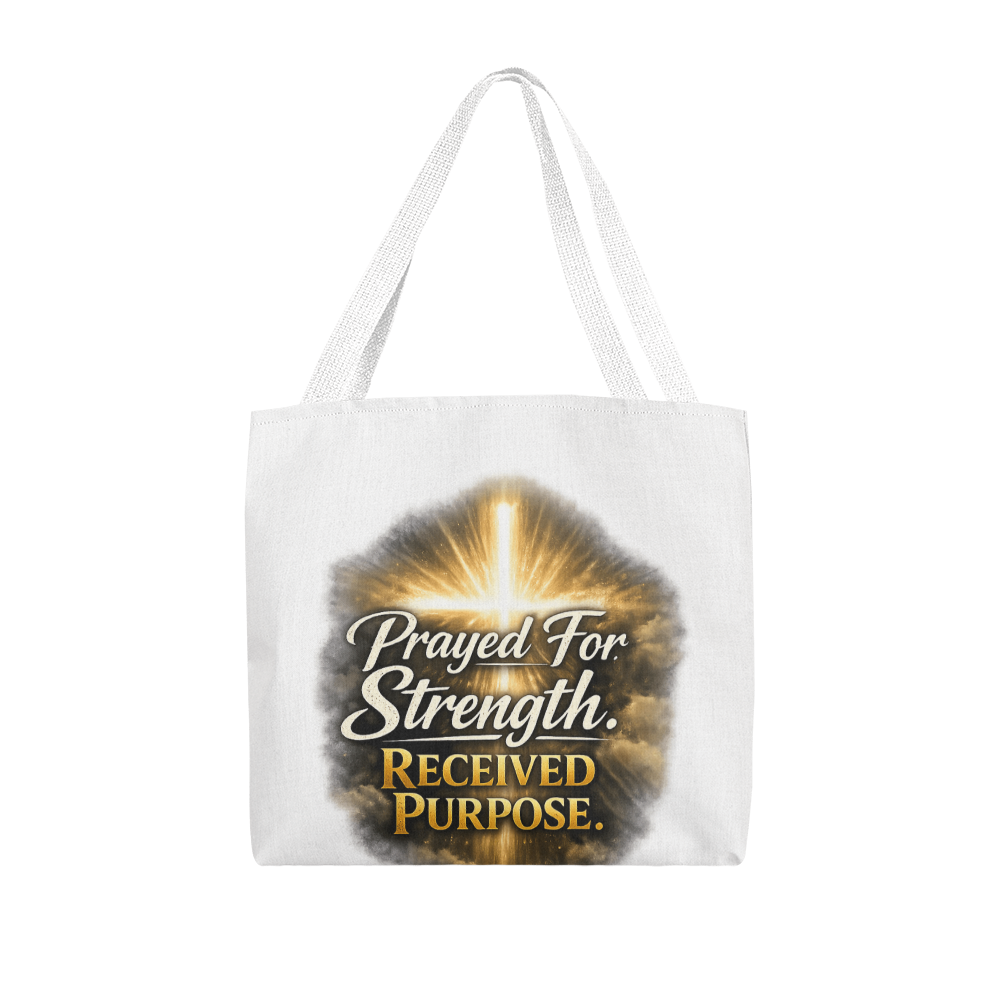 Prayed For Strength Christian Tote Bag