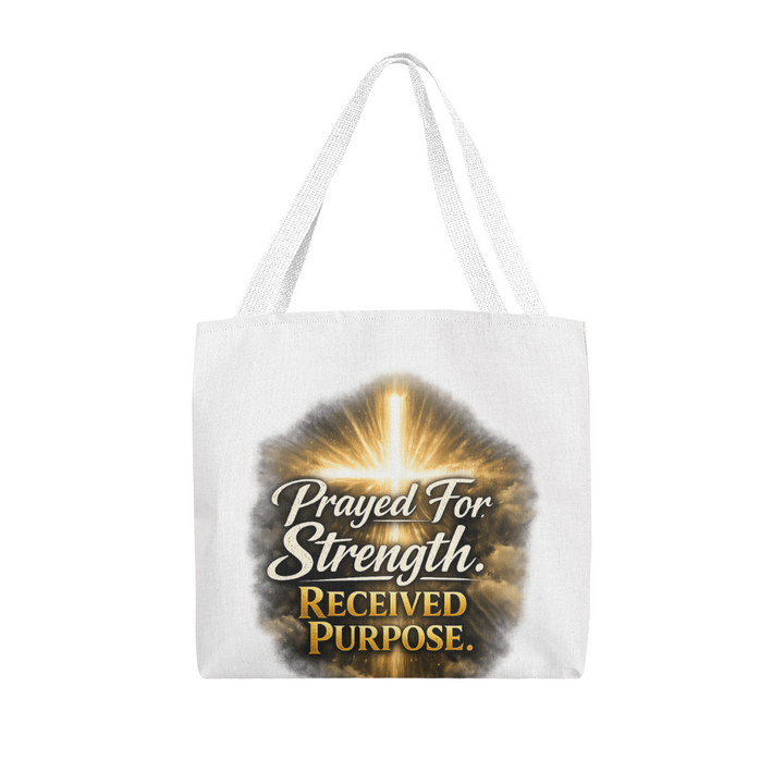 Prayed For Strength Christian Tote Bag