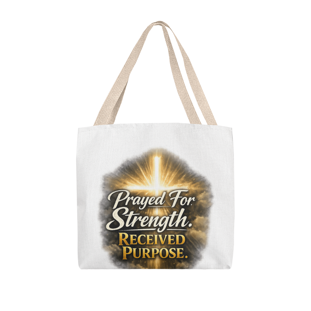Prayed For Strength Christian Tote Bag