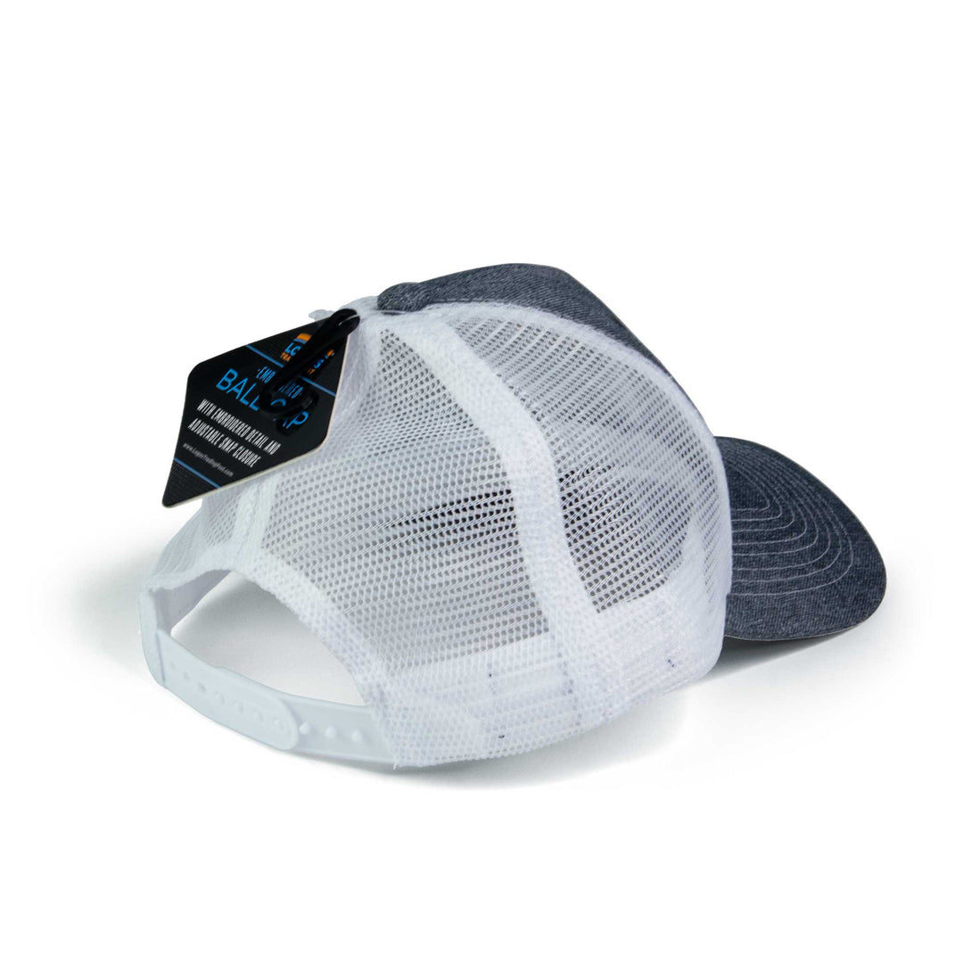 Ball Cap - Cross, John 3:16 - Heather Grey and White