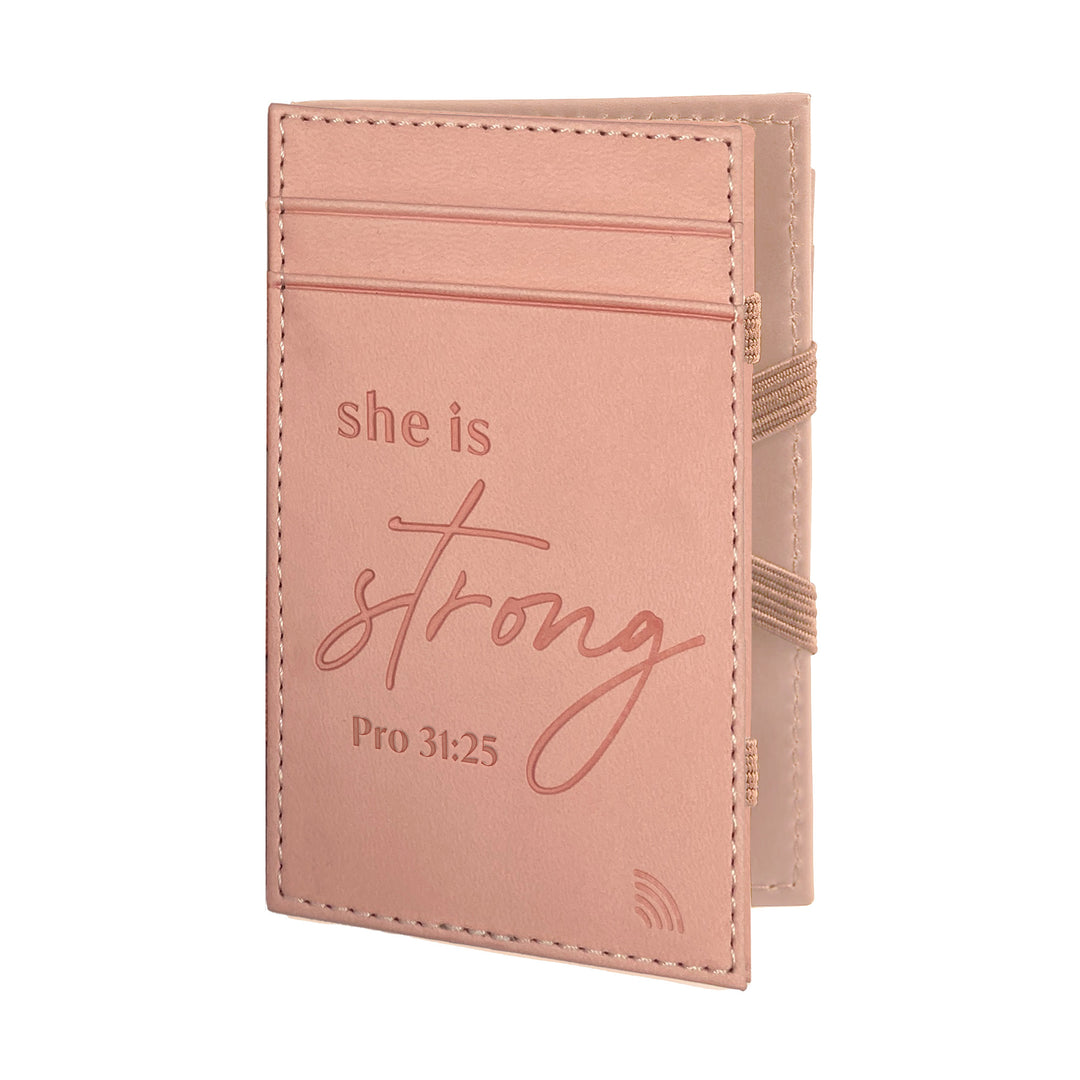 She is Strong, Pro 31:25 - Logos Tap Wonder Wallet