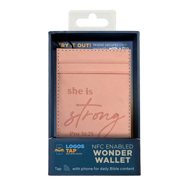 She is Strong, Pro 31:25 - Logos Tap Wonder Wallet