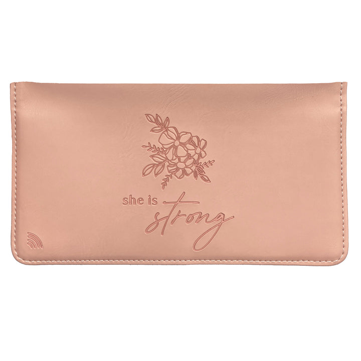 She is Strong, Proverbs 31:25 - Logos Tap Slim Wallet